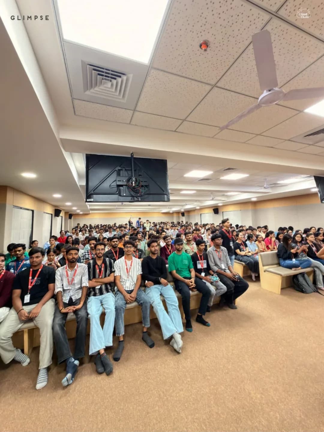 Rows of students seated together at an AWS SBG PPSU community event